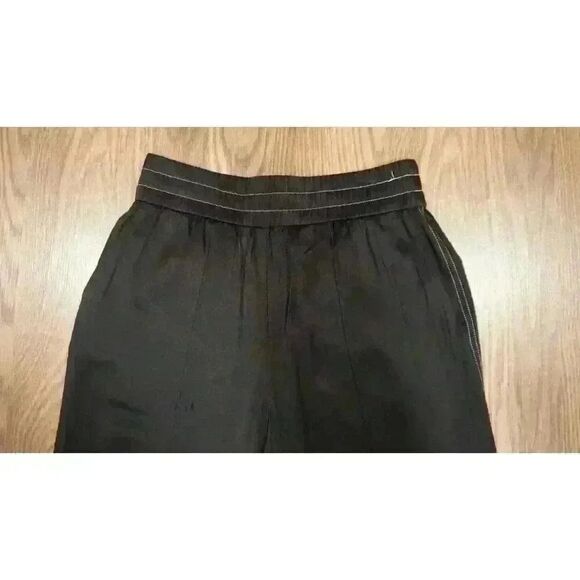 All Saints Women's Charli Silk Blend Trouser Black Pants, Size 2 - Picture 4 of 13